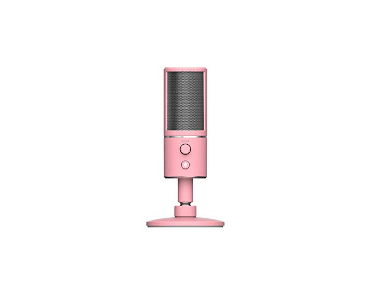 Social Razer Seiren X Quartz - Micrófono de condensador USB compacto