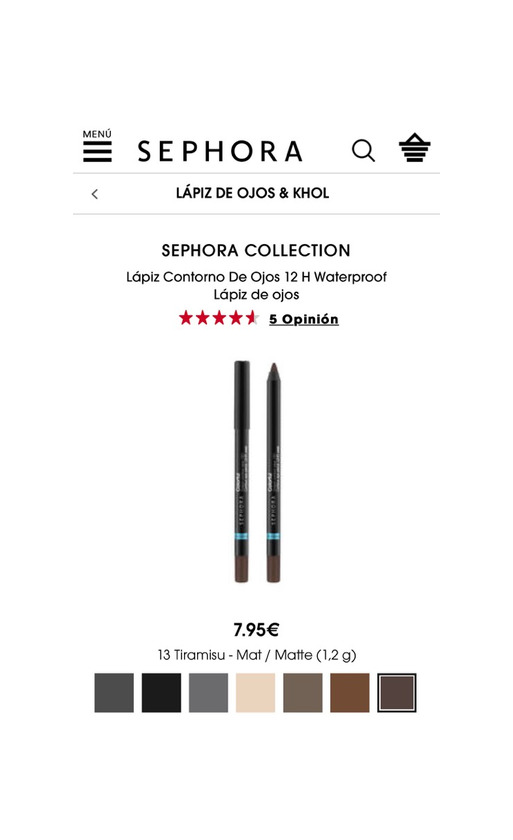 Product SEPHORA COLLECTION
Lápiz Contorno De Ojos 12 H Waterproof