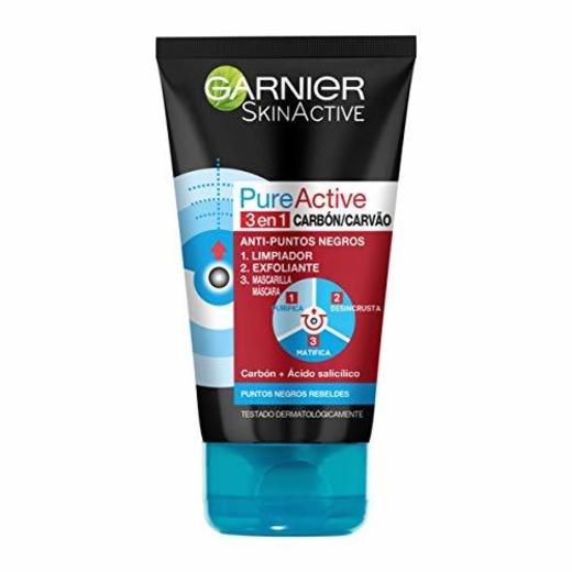 Garnier Skin Active Pure Active Gel Limpiador Pure Active Carbon Intense 3