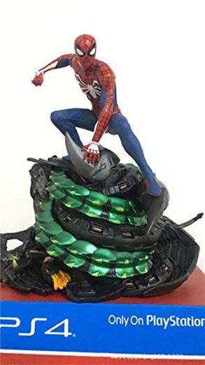 WAVECO The Avengers Ps4 Game Spiderman Statue Scene Modelo en Caja en Mano La Figura de la muñeca Mide Unos 19 cm de Alto