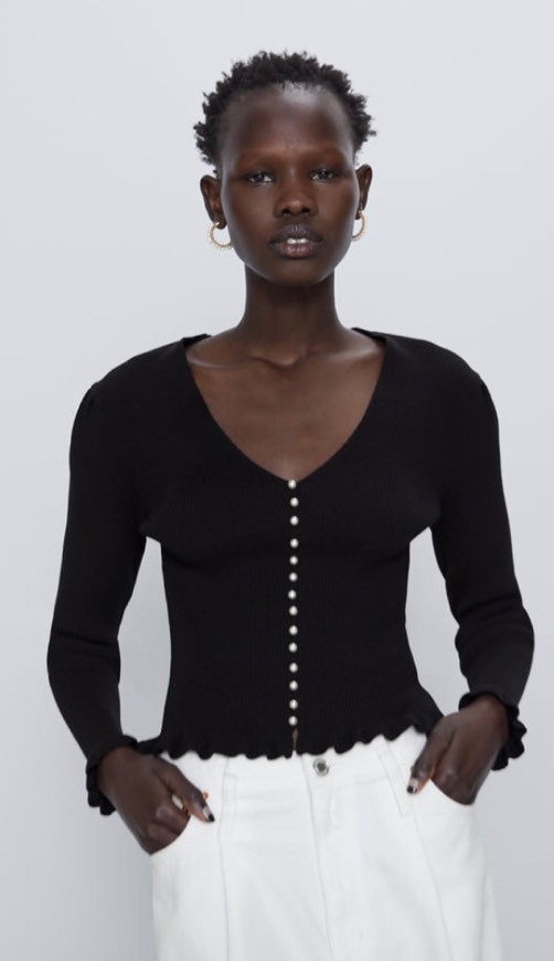 Social Pearl Button Sweater 