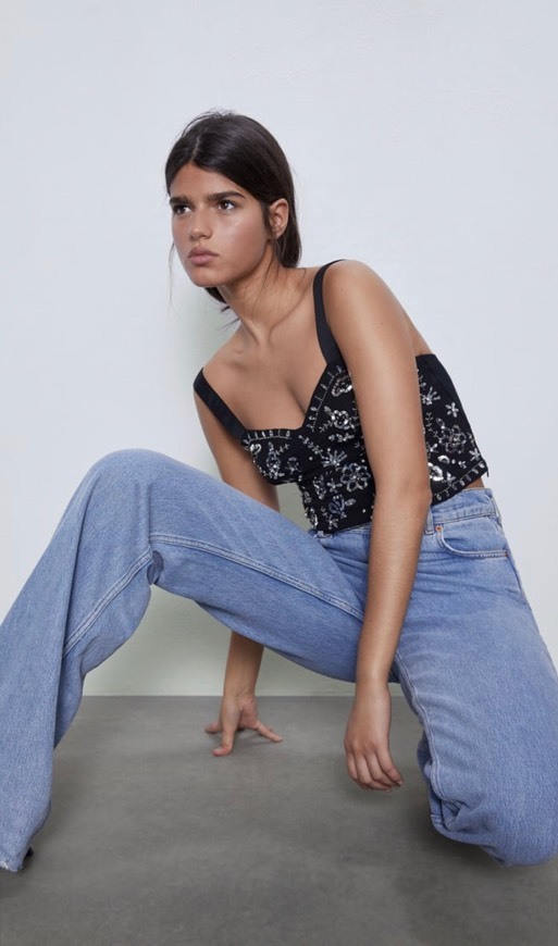 Social Beaded Crop Top
