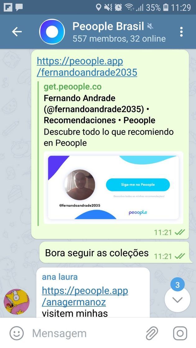 Moda TELEGRAM PEOOPLE BRASIL