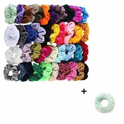 Social Dorical 40pcs Goma de Pelo Lazo de Pelo Elástico Banda Multi Colores