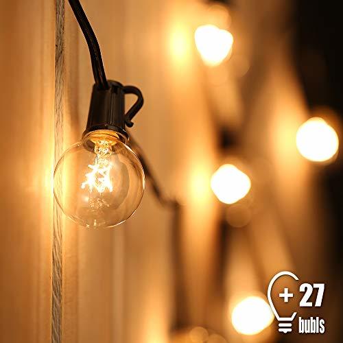 Home Tomshine Cadena de Luz G40 Guirnaldas luminosas de Exterior con 25 Bombillas