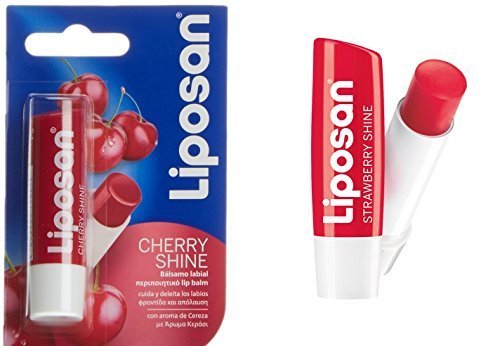 Belleza Liposan Fruity Shine - Strawberry & Cherry Lip Balm 2 x 0.17