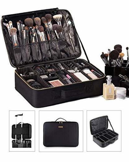 ROWNYEON Bolso de Cosméticos Portable Organizador de Maquillaje EVA/Maletín para Maquillaje