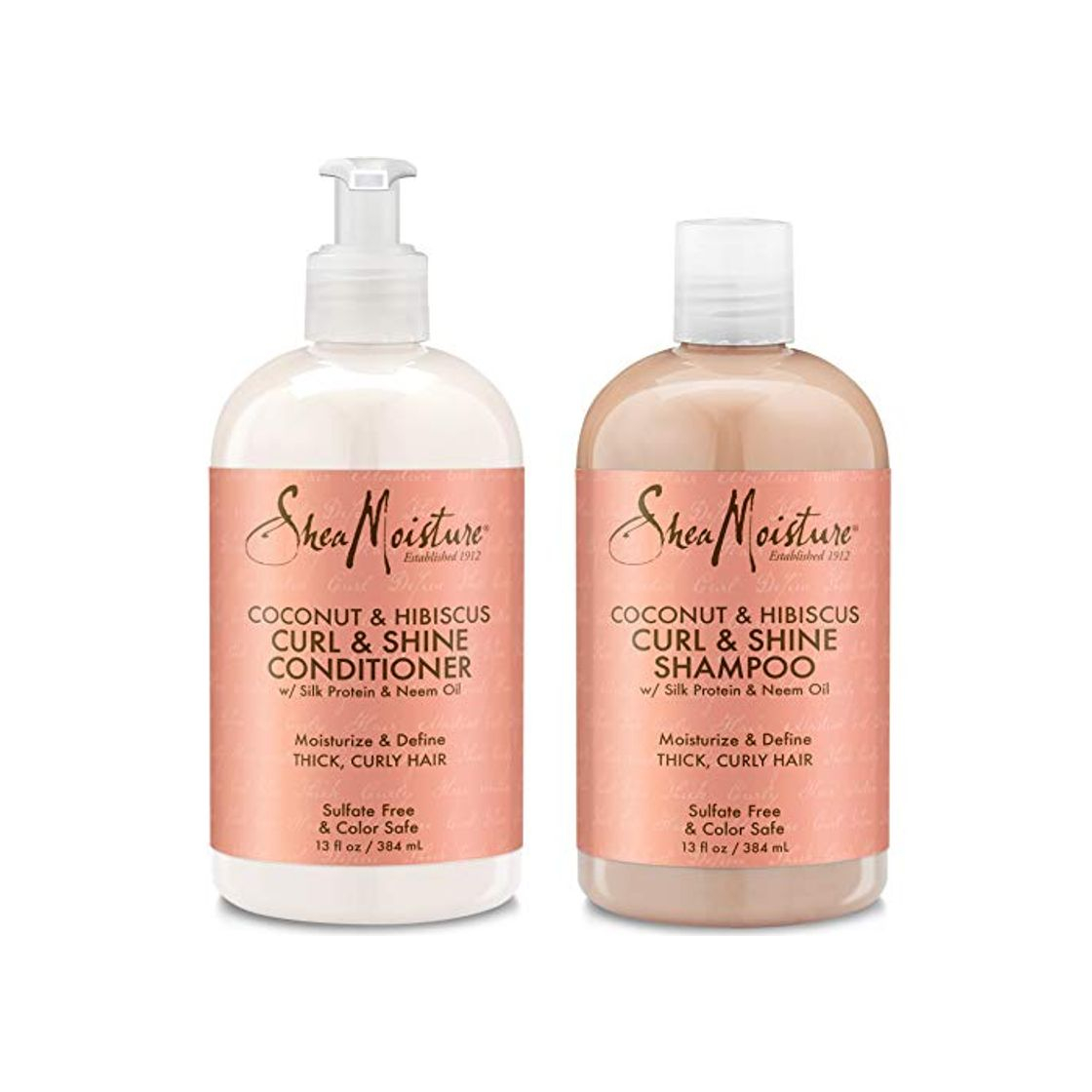 Belleza Shea Moisture Coconut & Hibiscus Curl & Shine Shampoo and Conditioner Set