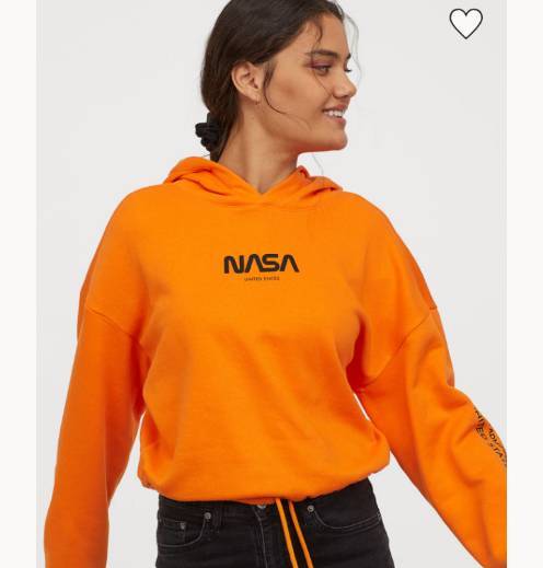 Sudadera con capucha - Naranja/NASA - MUJER