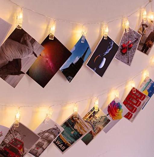 30 LED Photo Clips Luces de cadena