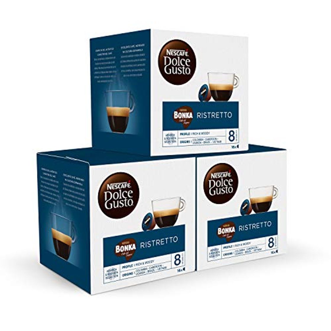 Places NESCAFÉ Dolce Gusto Café BONKA, Pack de 3 x 16 Cápsulas -