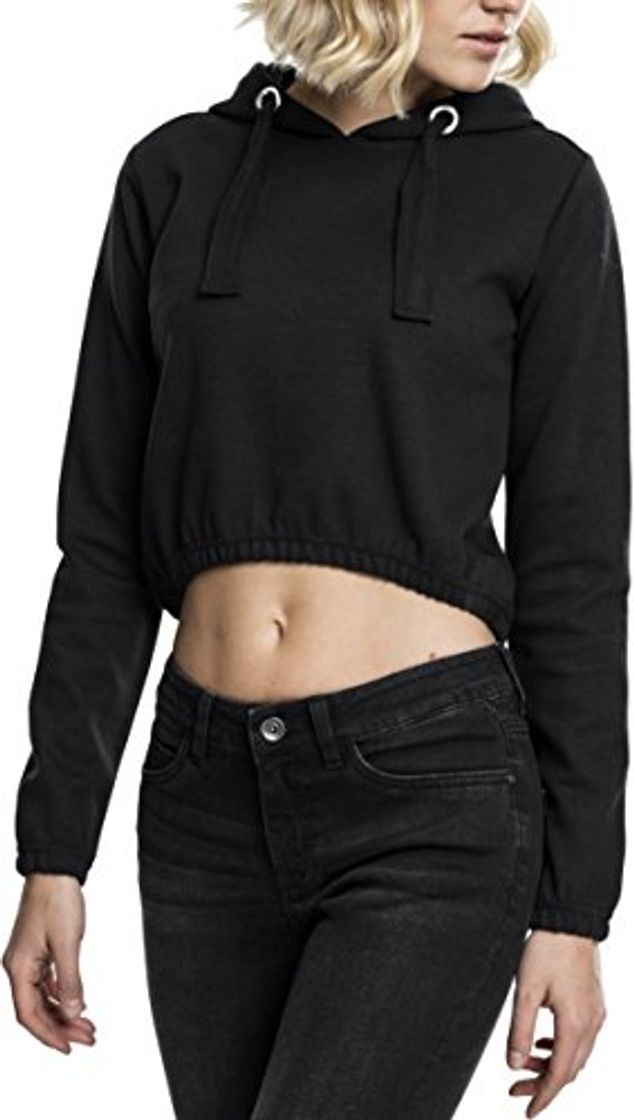 Social Urban Classics Ladies Interlock Short Hoody Sudadera con Capucha