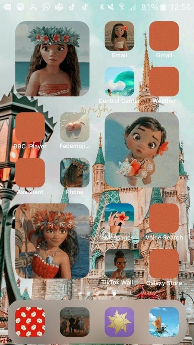 Moda iOS 14 da Moana 