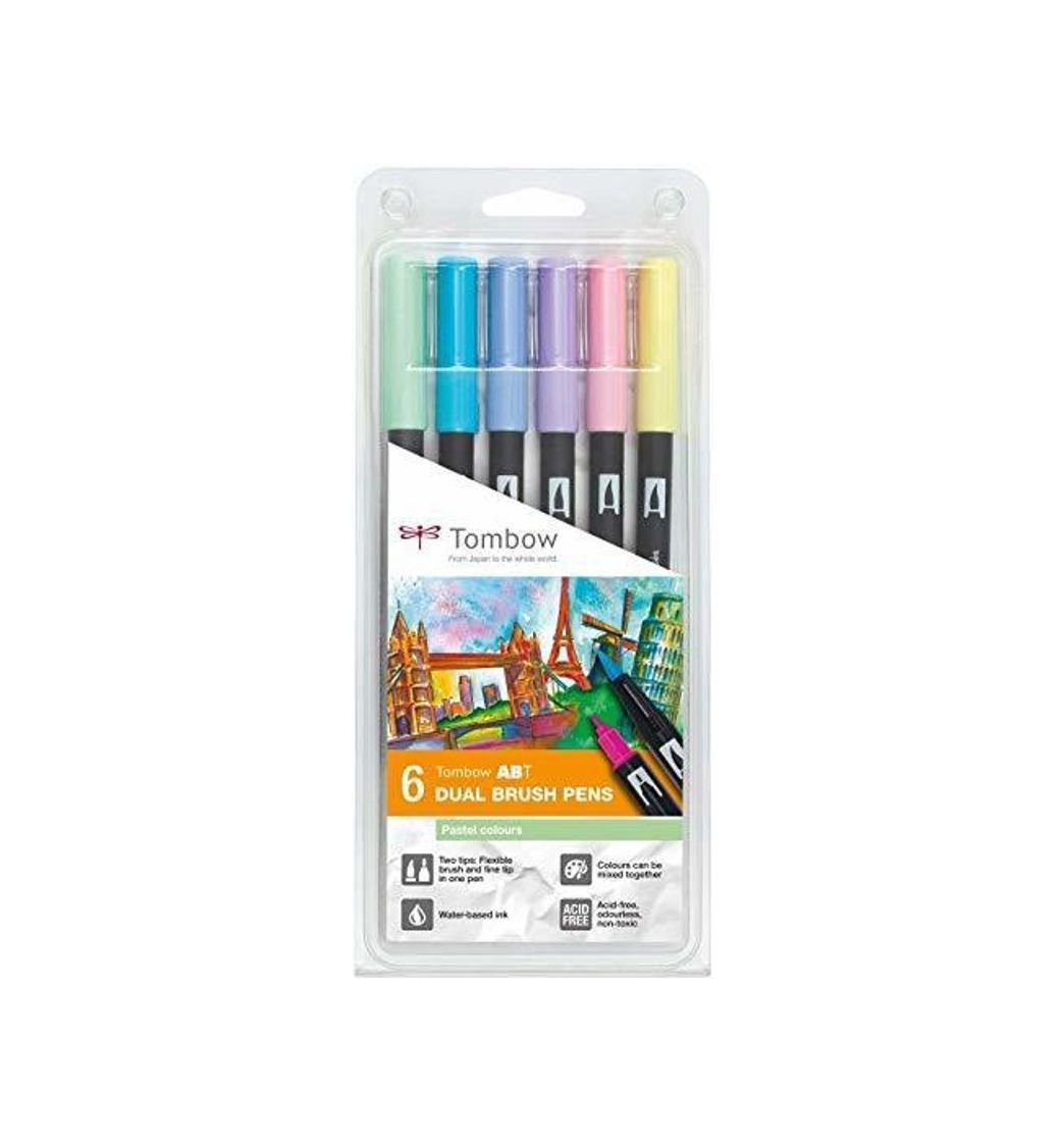 Social Set De 6 Rotuladores Dual Brush Colores Pastel Tombow