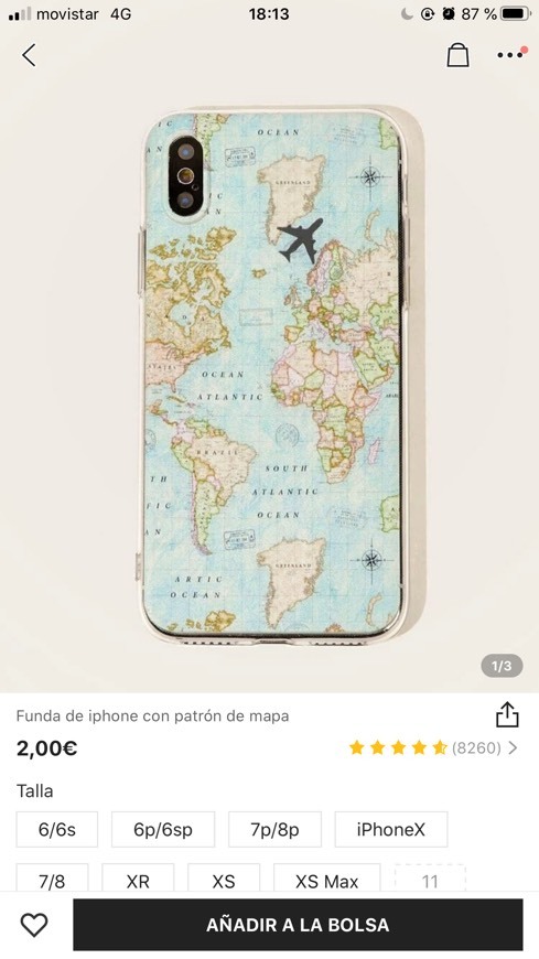 Fashion FUNDA DE IPHONE CON PATRÓN DE MAPA