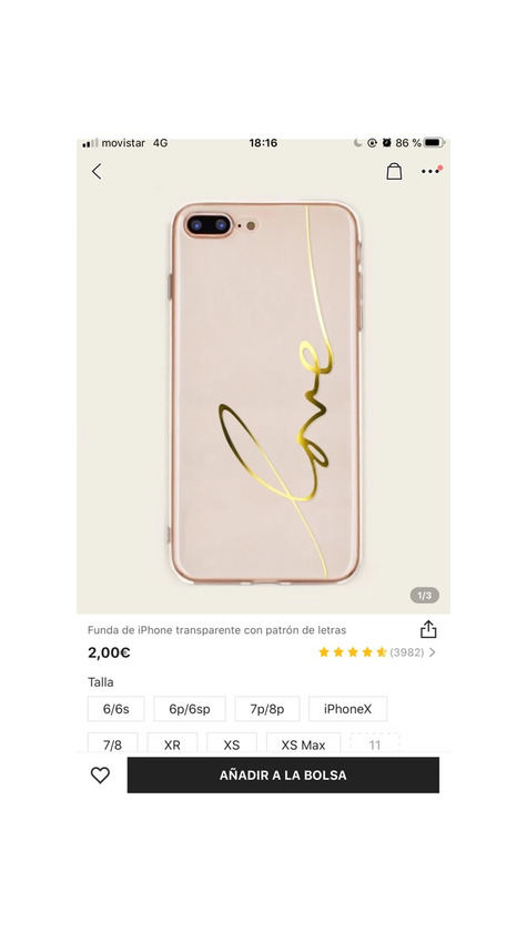 Product FUNDA DE IPHONE TRANSPARENTE CON PATRÓN DE LETRAS