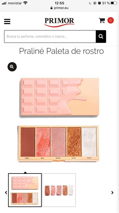 Moda Praliné Paleta de rostro I Heart Revolution precio