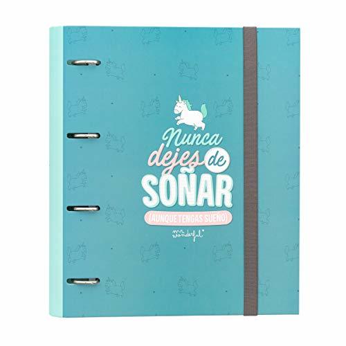 Social Mr. Wonderful Carpeta con Anillas-Nunca Dejes de soñar