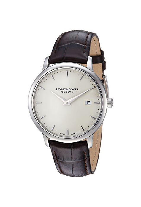 Social Raymond Weil Reloj Analógico para Hombre de Cuarzo con Correa en Cuero