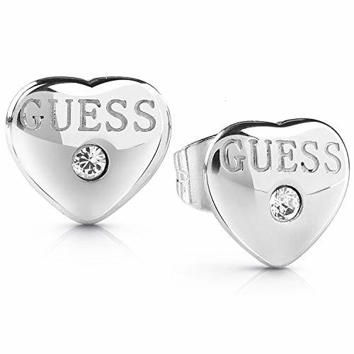 Fashion Guess Pendientes de botón Mujer chapado en plata