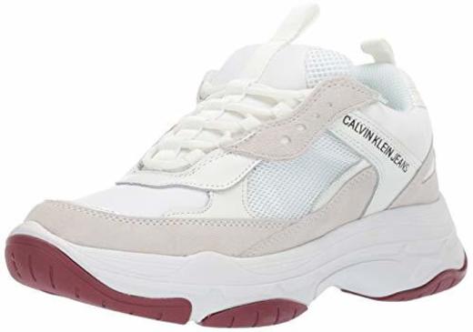 Calvin Klein Jeans Mujer Blanco Maya Chunky Zapatillas-UK 4