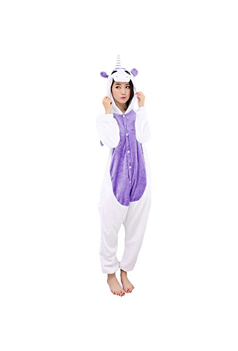 Fashion Disfrace Unicornio Pijama Animal Cosplay Unisex Franella Una Pieza per Halloween Carnaval