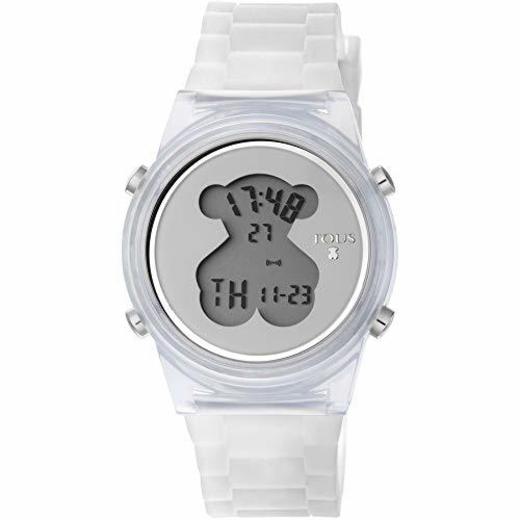 Reloj TOUS D-Bear Fresh de policarbonato con correa de silicona blanca