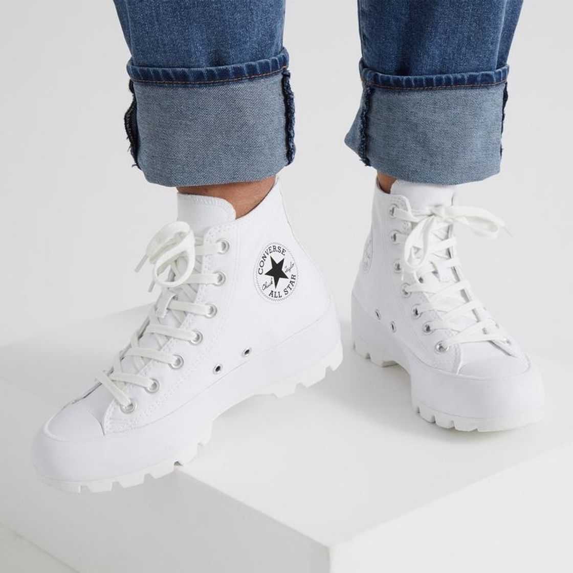 Fashion Custom Lugged Leather Chuck Taylor All Star High Top