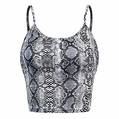 Place TOPKEAL Camiseta sin Mangas con Cuello en V Tirantes con Estampado de