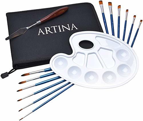 Producto Artina Set de Pinceles ROM 15 Piezas Artistas Pintores Estuche de Almacenamiento