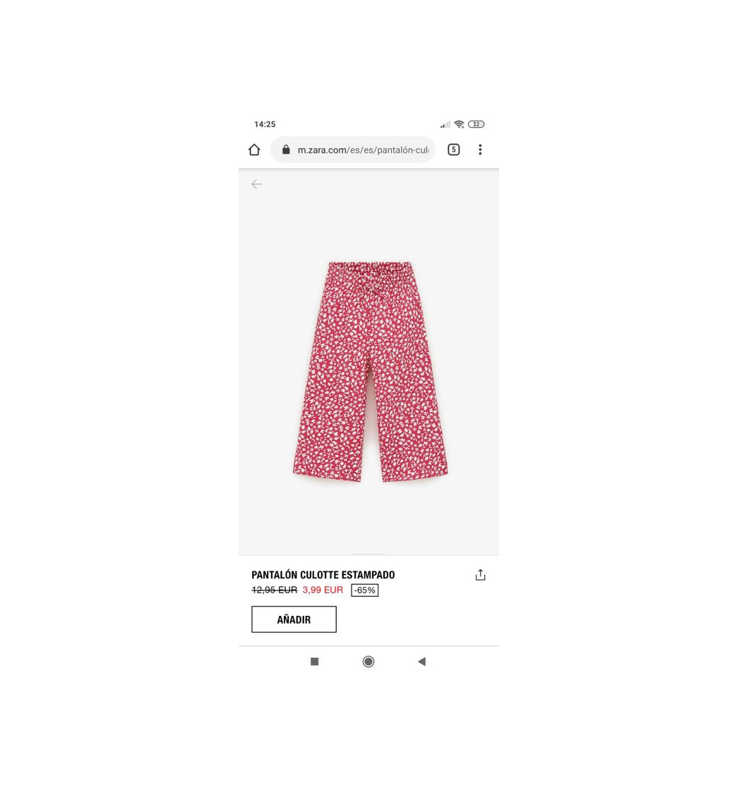 Products Pantalón culotte Zara kids