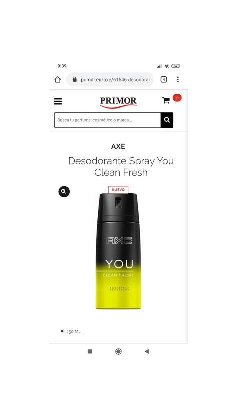 Product Desodorante Spray You Clean Fresh Axe