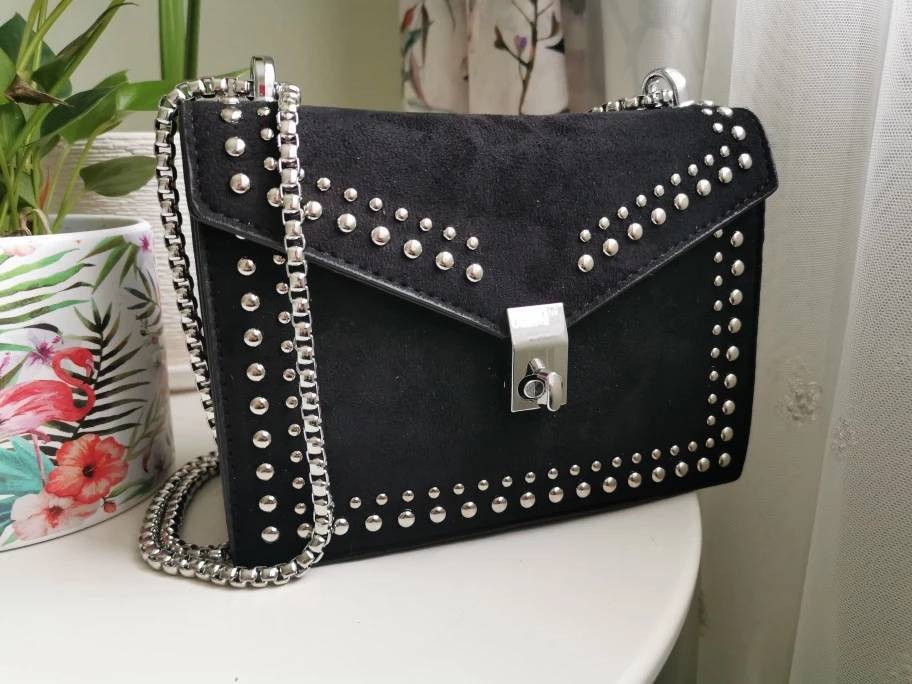 Social Bolso negro cadena