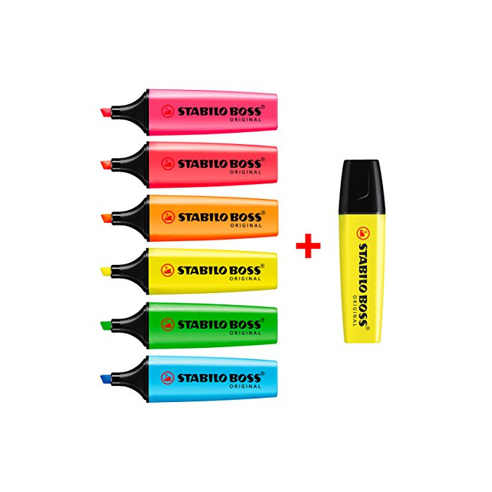 Social STABILO BOSS Original Lot de 7 marqueurs fluorescents