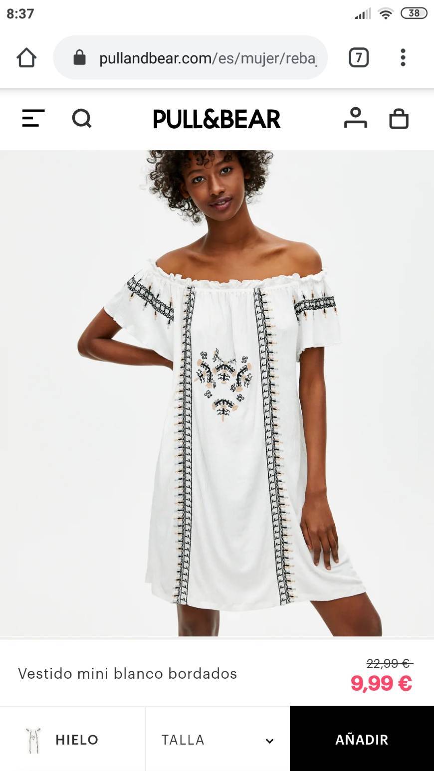 Social Vestido bordado pull&bear