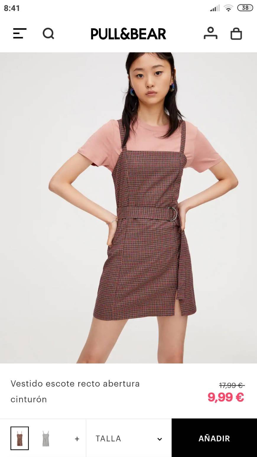 Social Vestido cuadros pull&bear