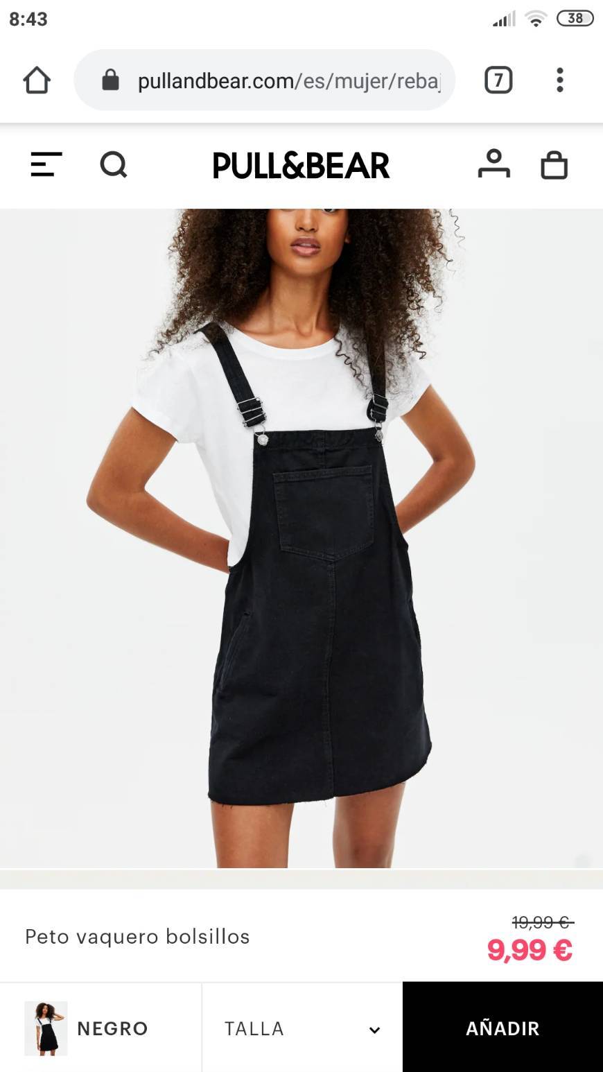 Social Peto vaquero negro pull&bear