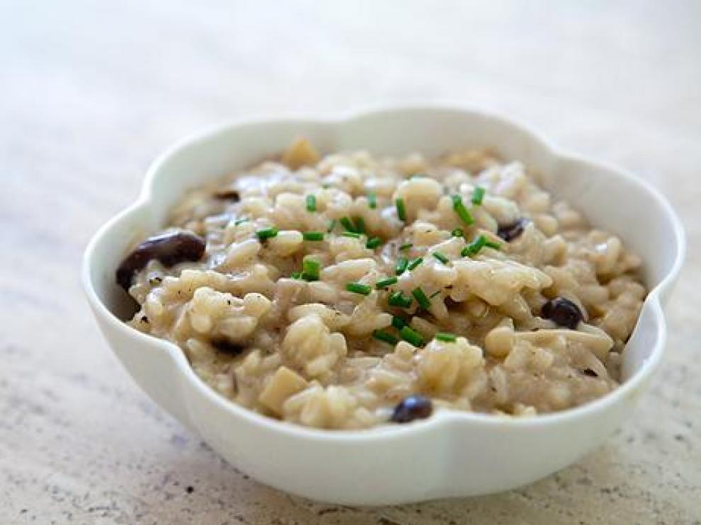 Moda Receta de risotto con setas y parmesano