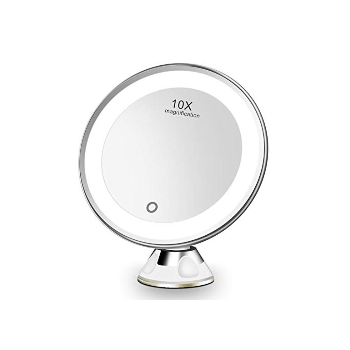 Social FASCINATE Espejo Maquillaje con Luz LED Aumento 10X Afeitado Aumento con Luz