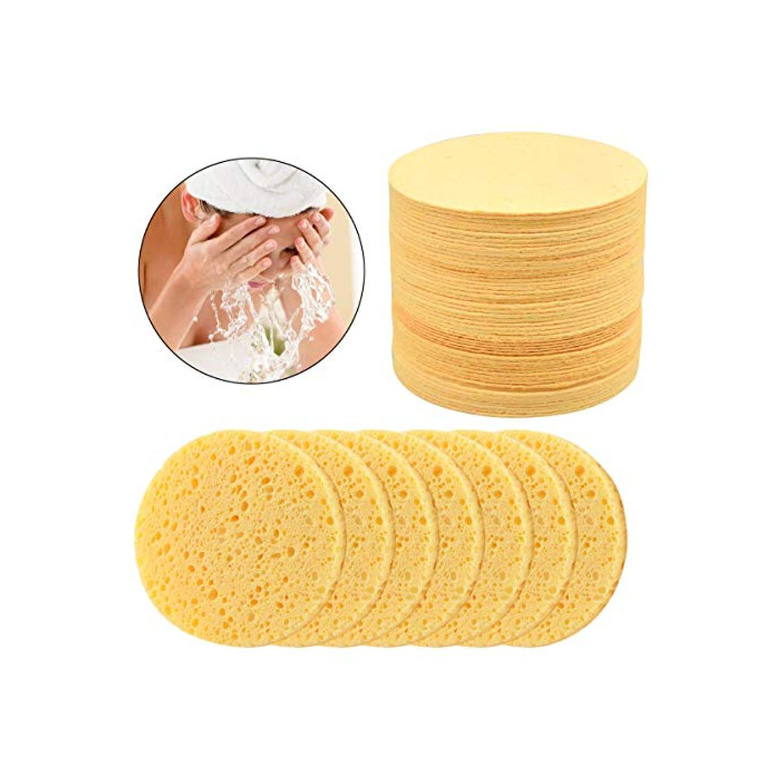 Product 50 Piezas Redondo Faciales Esponjas