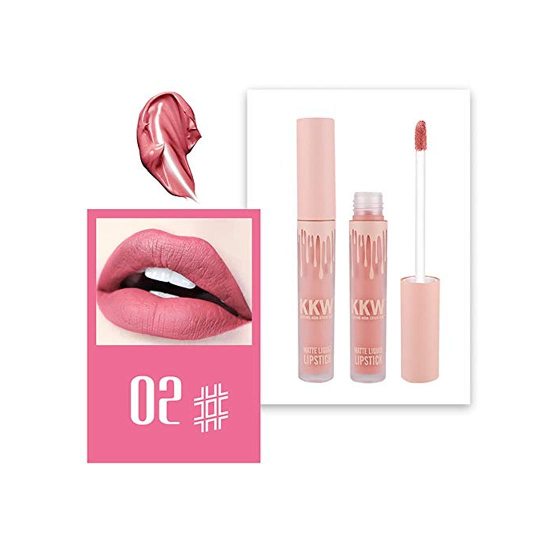 Social Lápiz labial mate 1PC Lápiz labial impermeable Brillo labial de larga duración