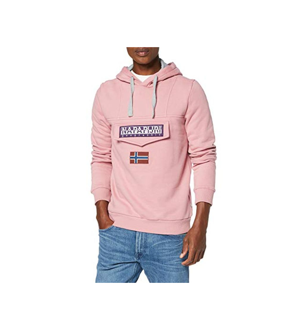 Fashion Napapijri Burgee 2 Sudadera con Capucha, Rosa