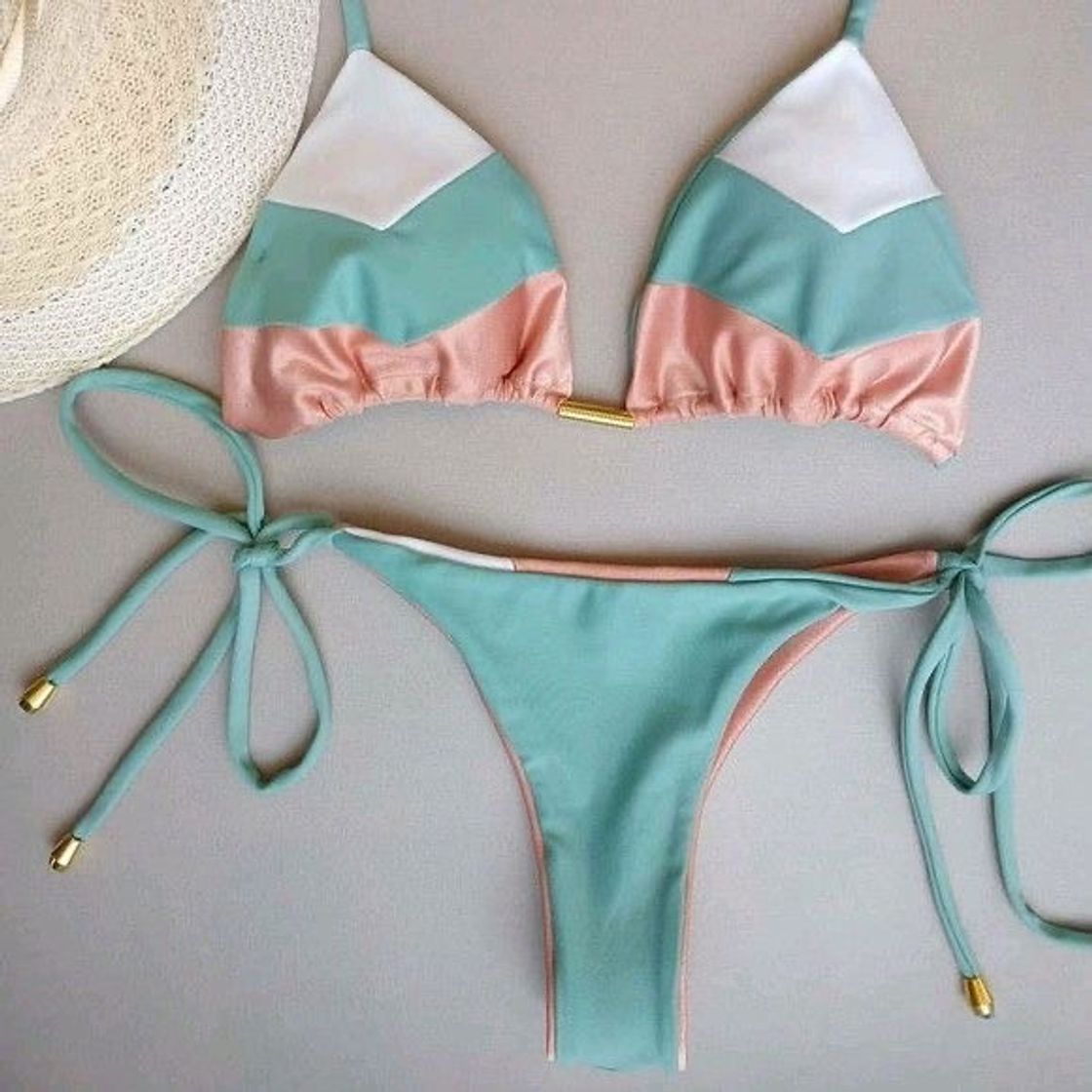 Fashion ZAFUL Bikini de corte alto para mujer con lazo