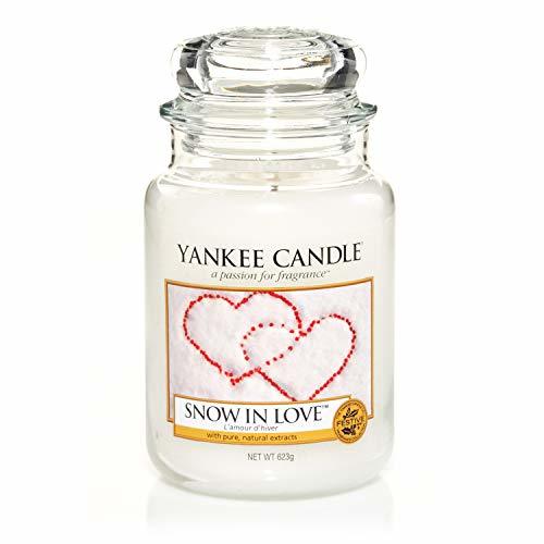 Home Yankee Candle Snow In Love Pillar Scented Jar Candle