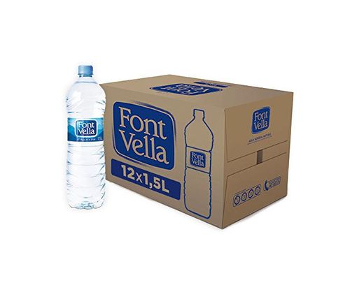 Font Vella - Agua Mineral Natural fácil de apilar- Caja 12 x