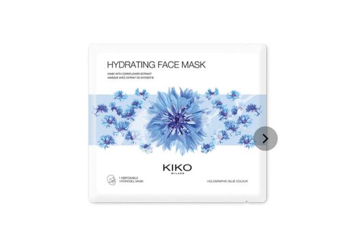 Moisturising hydrogel face mask with cornflower extract
