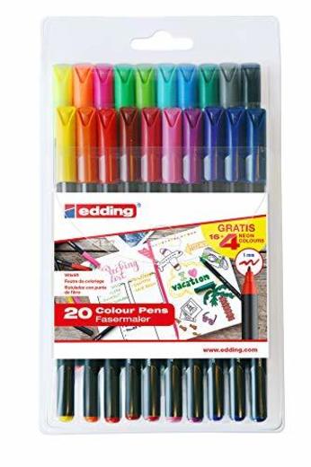 edding e1200-20S - PACK CON 16+4 ROT. 1200. COLORES. COLORES 1-12