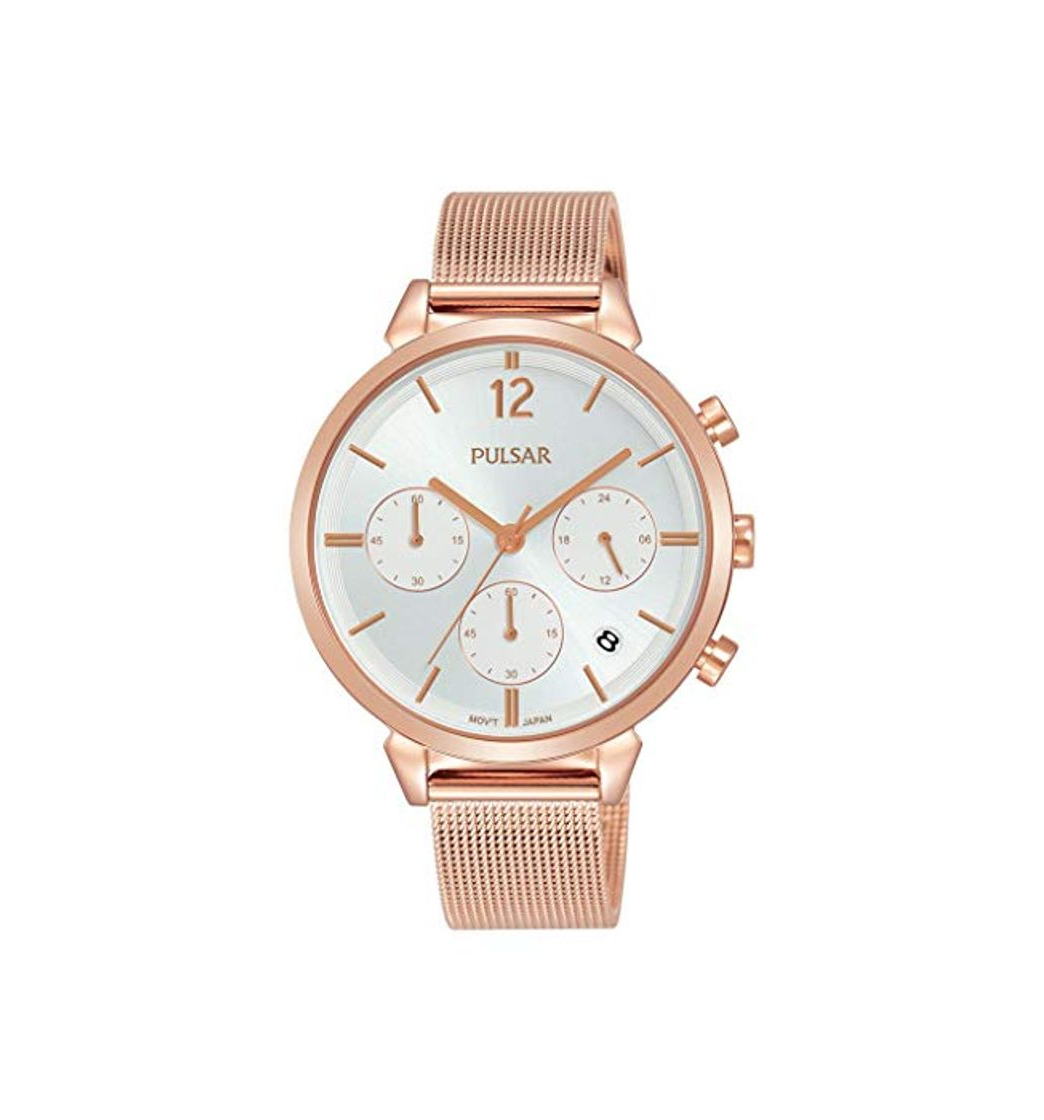 Fashion Pulsar Reloj cronografo para Mujer de Cuarzo con Correa en Acero Inoxidable PT3944X1