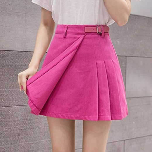 Zent - Falda de mezclilla delgada de cintura alta