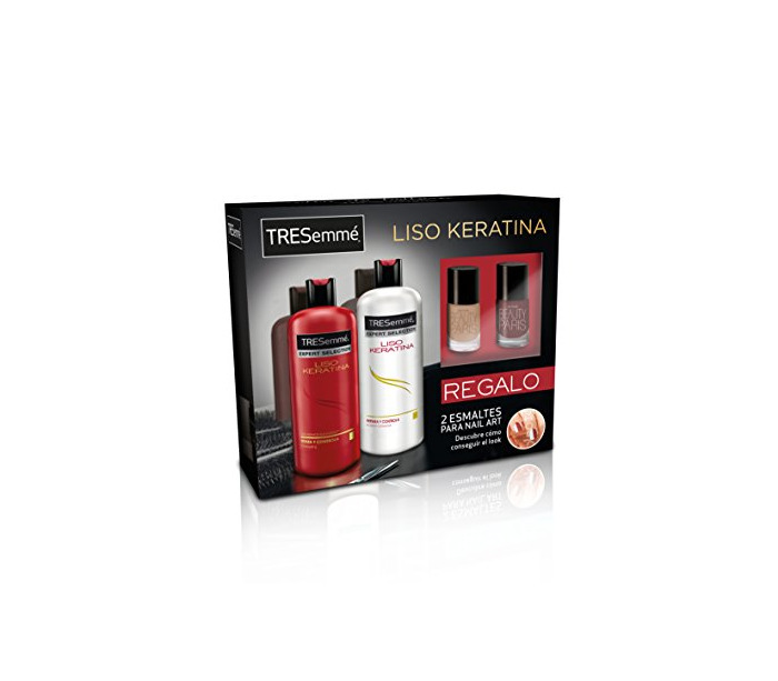 Belleza PACK TRESEMMÉ LISO KERATINA- Champú 675+ Acondicionador 675+ 2 esmaltes de Uñas